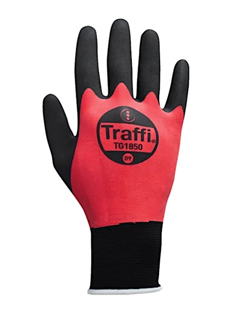 Traffi TG1850 cut A lightweight double dip gloves pack of 10 Gloves